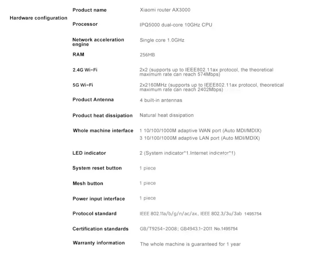 AX3000 Wifi Router Repeater