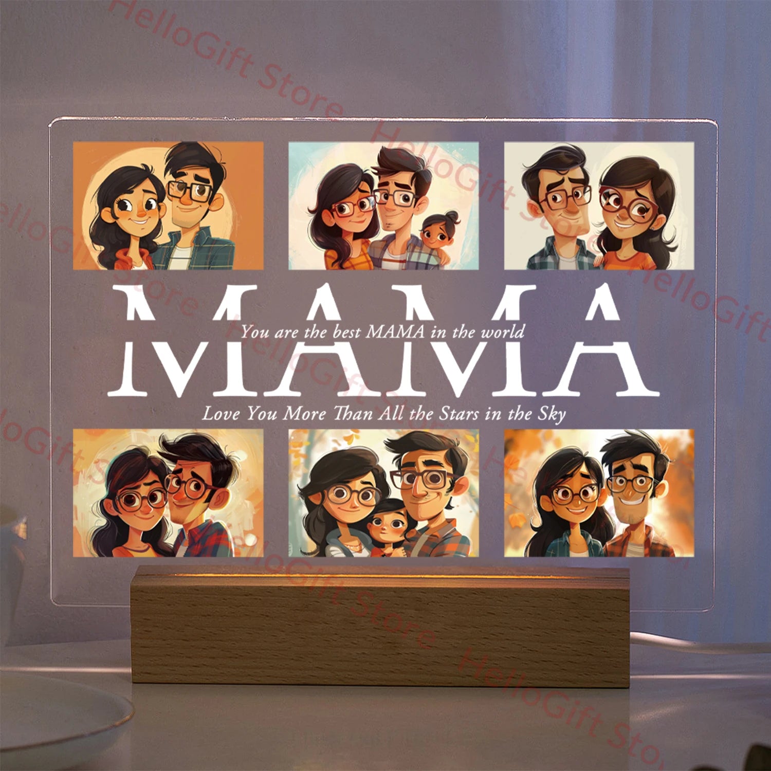 Personalized Custom Photo Text 3D Lamp