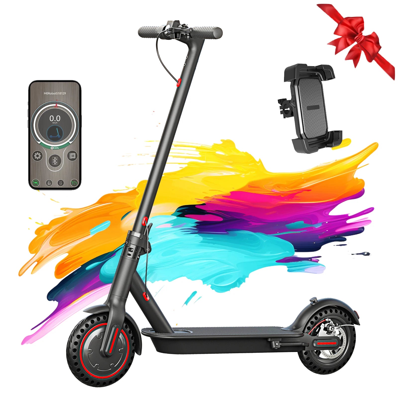 350W Electric Scooter W/Phone Holder